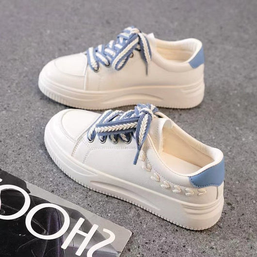 Tenis Deportivos de Plataforma en Cuero para Estudiantes - Comodidad y Estilo Versátil - Image 5