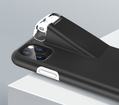 Funda Protectora Negra con Borde para Estuche de Carga AirPods Compatible con Apple - Image 16