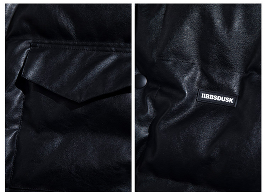 Chaqueta Acolchada de Diseño para Hombre con Cuello Alto - Image 8