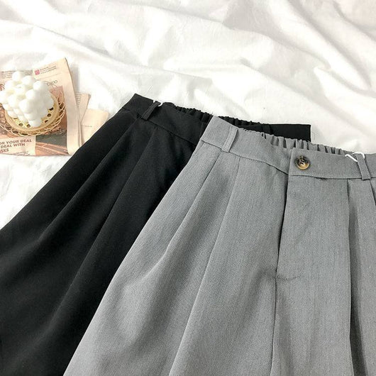 Pantalones Grises de Verano para Mujer - Corte Recto Tela Ligera - Image 13