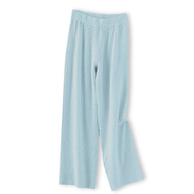 Pantalón Ancho de Lana Tejida con Caída Elegante para Mujer - Image 28