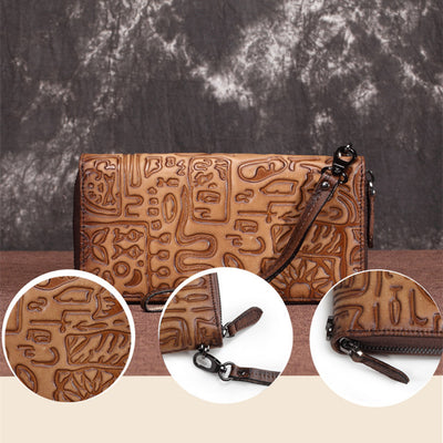 Cartera Clutch Oracle de Cuero Vintage para Mujer - Image 18