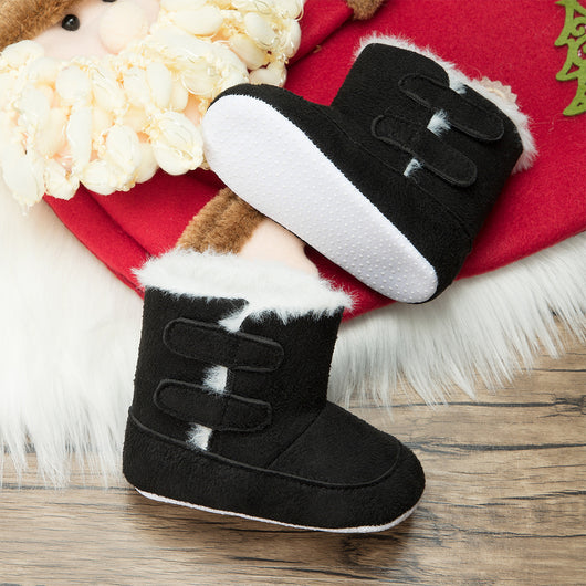 Botitas Navideñas Cálidas para Bebé - Suela Suave Antideslizante