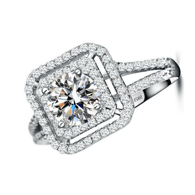 Anillo de Matrimonio para Parejas con Diamante Simulado de 1 Quilate - Image 9