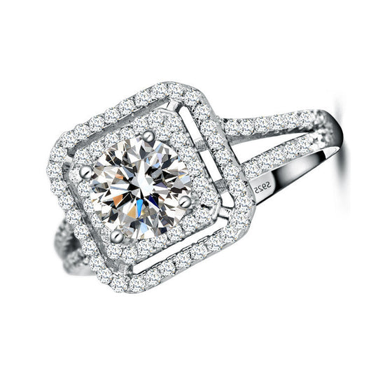Anillo de Matrimonio para Parejas con Diamante Simulado de 1 Quilate - Image 9