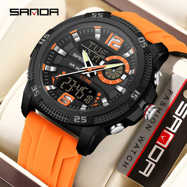 Reloj Deportivo Electrónico SANDA con Alarma y Luz Nocturna para Hombre
