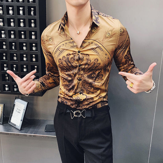 Camisa Slim Coreana de Manga Larga - Image 12