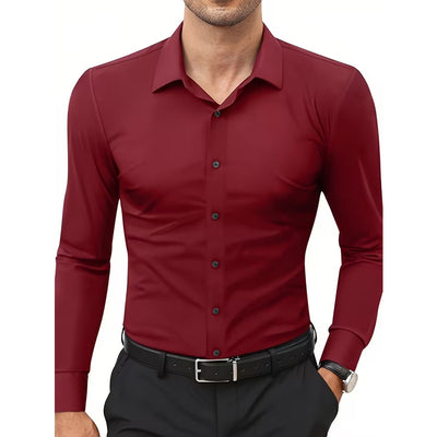 Camisa Ejecutiva Blanca Elástica para Hombre Talla Grande - Image 32