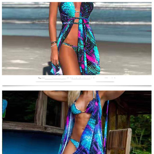 Bikini Halter de Tres Piezas con Tirantes Ajustables - Image 3