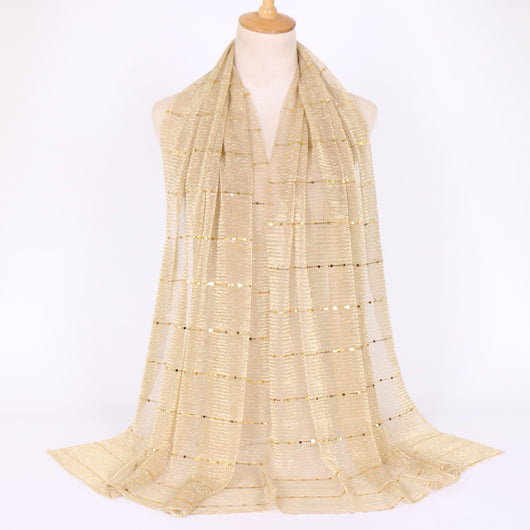 Pañuelo de Seda con Lentejuelas Brillantes para Mujer - Image 19