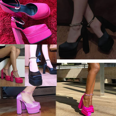 Tacones Plataforma 14cm con Brillantes Cristal - Image 64