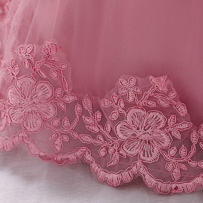 Vestido de Niña de un Año Dama de Honor Floral - Image 6