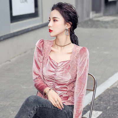 Blusa Corta Otoñal con Cintura Alta para Mujer - Image 8