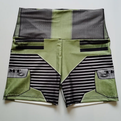 Shorts Deportivos Cintura Alta Camuflaje Militar para Mujer - Image 9