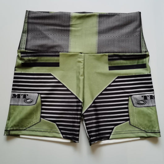 Shorts Deportivos Cintura Alta Camuflaje Militar para Mujer - Image 9