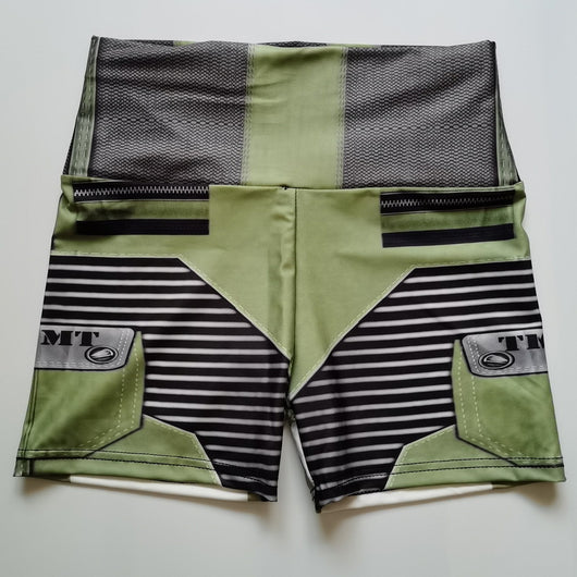 Shorts Deportivos Cintura Alta Camuflaje Militar para Mujer - Image 4