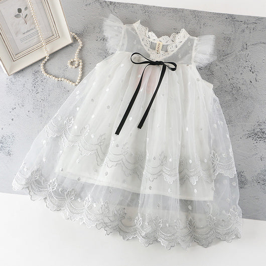 Vestido Infantil Princesa Verano con Bordado y Malla Delicada - Image 15