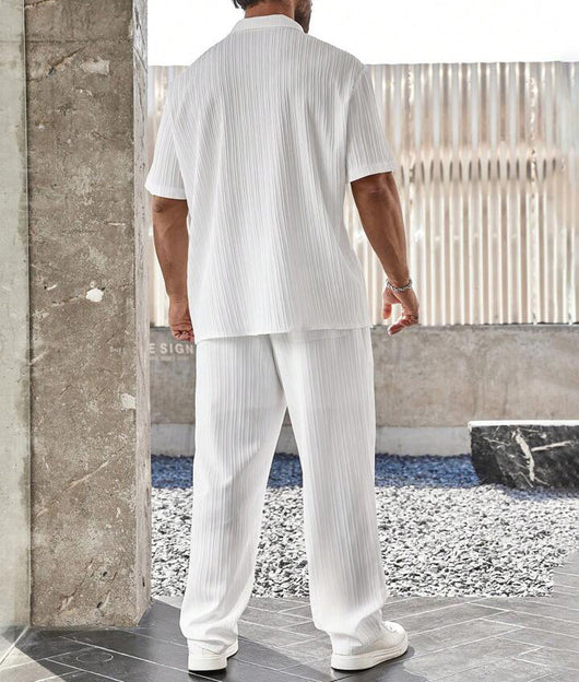 Conjunto Casual Ejecutivo: Camisa de Manga Corta y Pantalón para Hombre - Image 13