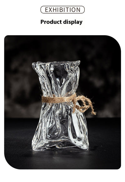 Vaso de Cristal Transparente con Diseño Origami - Image 6