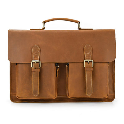 Maletín de Cuero Retro para Hombre - Estilo Ejecutivo Portátil - Image 18