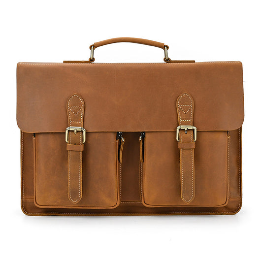 Maletín de Cuero Retro para Hombre - Estilo Ejecutivo Portátil - Image 18