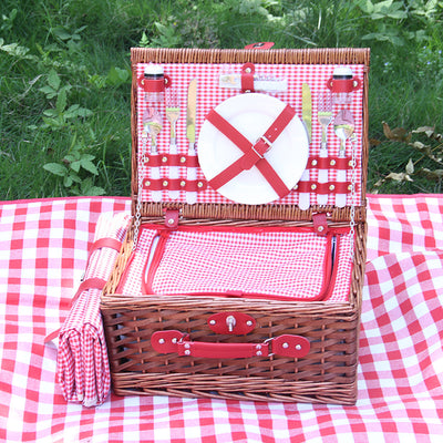 Canasta de Almacenamiento para Dos con Manta de Picnic