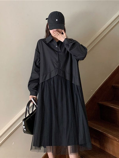 Vestido Largo Holgado de Manga Larga para Mujer - Image 3