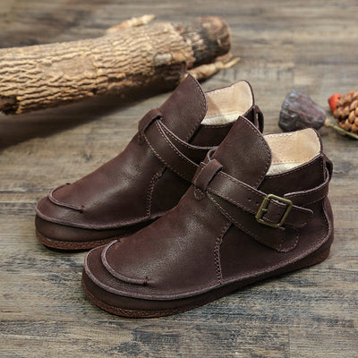 Botas Martin de Cuero Literario Retro para Mujer - Image 4