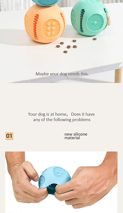 Pelota Interactiva para Perros y Gatos - Juguete Dispensador de Comida con Silicona Segura - Image 10