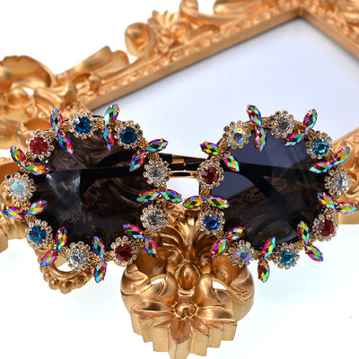 Gafas de Sol Estéreo con Girasoles de Rhinestones para Mujer - Image 3