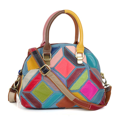 Bolso de Hombro Denim y Cuero Casual - Image 9