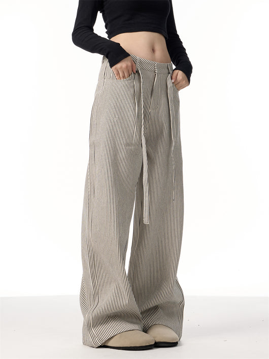 Pantalón Recto Vintage Americano a Rayas - Image 5