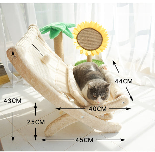 Sofá Cama para Gatos con Zona de Asoleamiento - Image 6