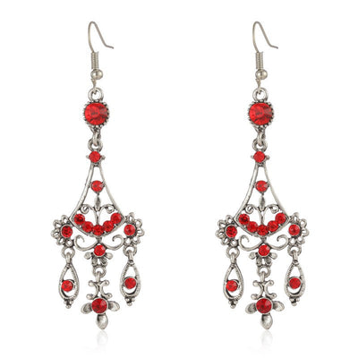 Aretes Vintage de Cobre y Vidrio Estilo Francés para Mujer - Image 4
