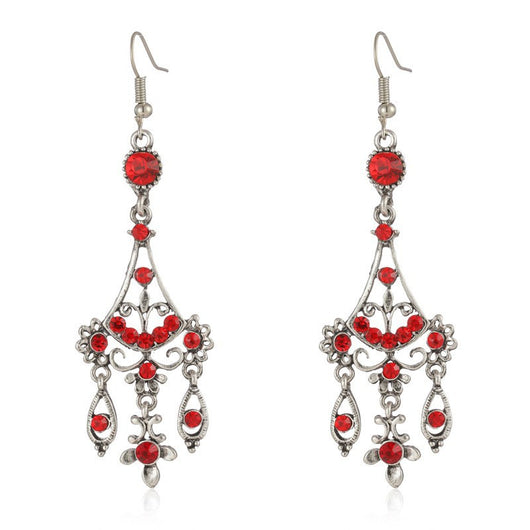 Aretes Vintage de Cobre y Vidrio Estilo Francés para Mujer - Image 4