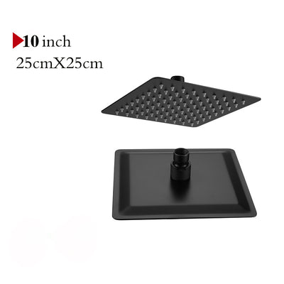 Regadera de Baño Acero Inoxidable 304 con Rociador Negro Premium - Image 6