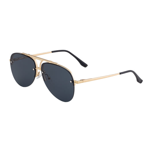 Gafas de Sol Hombre Montura Metalizada Media Armazón - Image 8