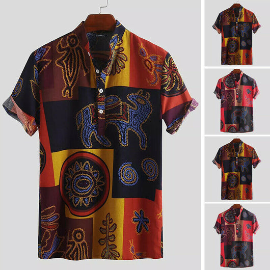Camisa Estampada Oracle Estilo Europeo y Americano para Hombre