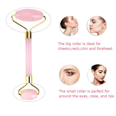 Rodillo de Cuarzo Rosa y Jade para Masaje Facial Reafirmante - Image 29
