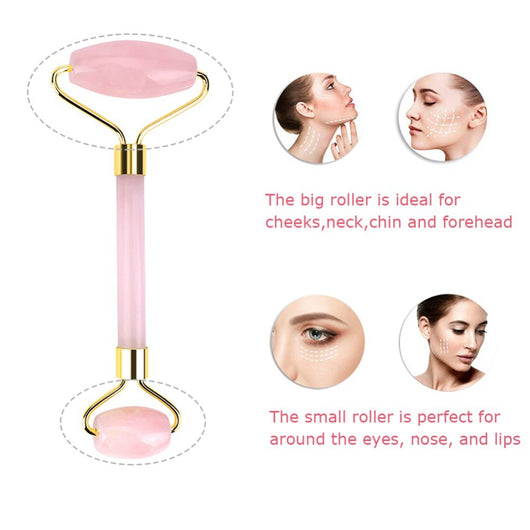 Rodillo de Cuarzo Rosa y Jade para Masaje Facial Reafirmante - Image 29