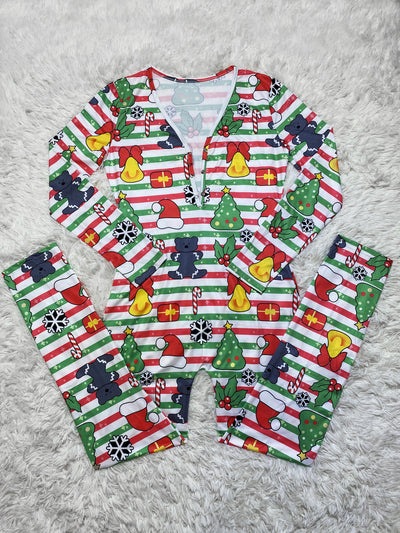 Pijama Navideño Estampado de Manga Larga para Casa - Image 6