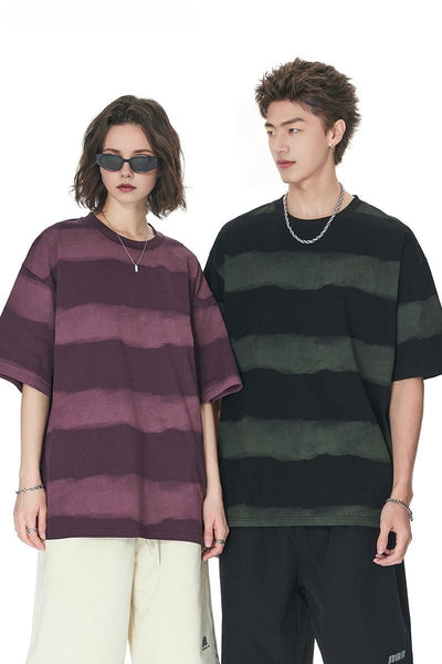 Playera de Algodón para Hombre con Diseño Tie-Dye y Rayas - Image 21
