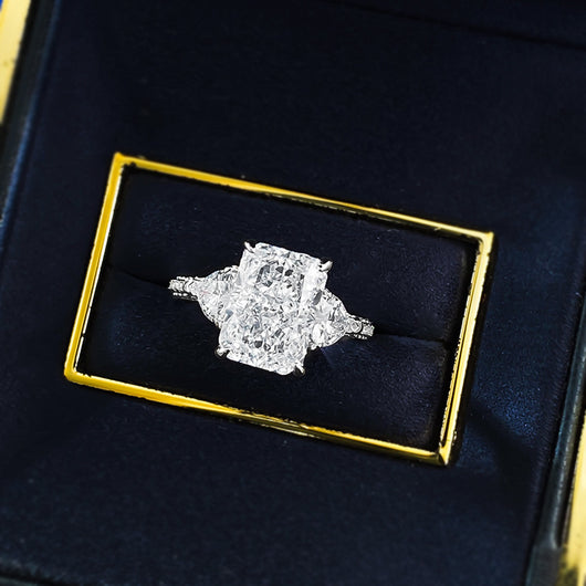 Anillo de Diamante de Hielo con Corte Flor de Cristal Completo - Image 4
