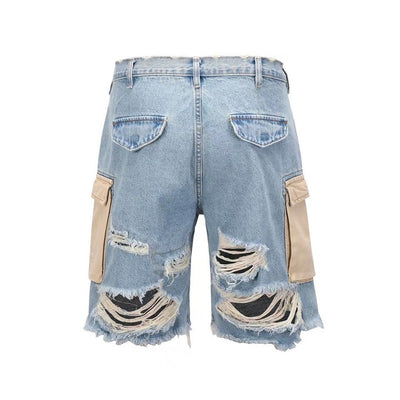 Shorts Deshilachados con Cortes y Flecos Deslavados - Image 13