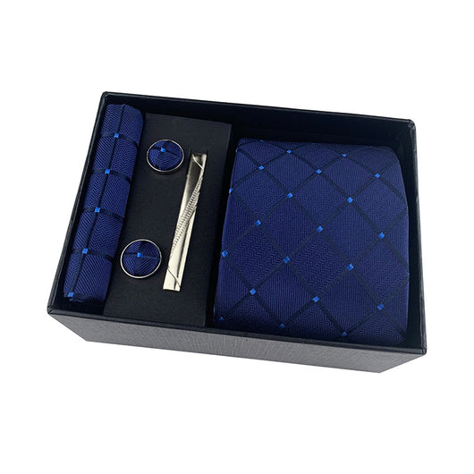 Set de Corbata Paisley con Clip y Caja de Regalo - Corbata Negra Elegante para Negocios - Image 5