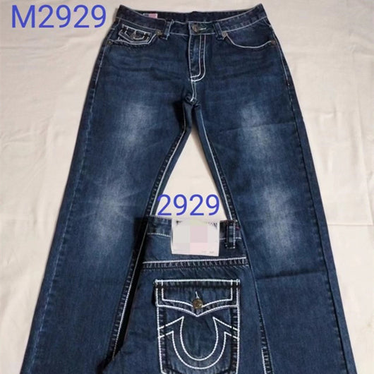 Jeans Elásticos Talla Grande con Líneas Gruesas de Moda