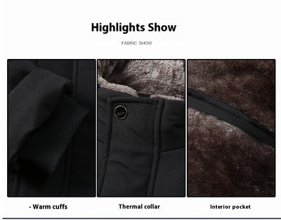 Abrigo Acolchado de Algodón para Papá - Chaqueta Cálida Otoño Invierno - Image 19