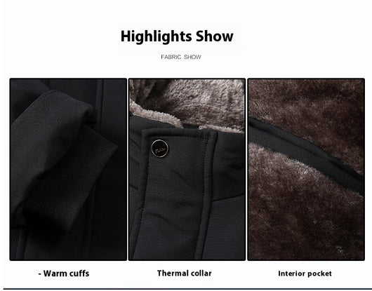 Abrigo Acolchado de Algodón para Papá - Chaqueta Cálida Otoño Invierno - Image 19