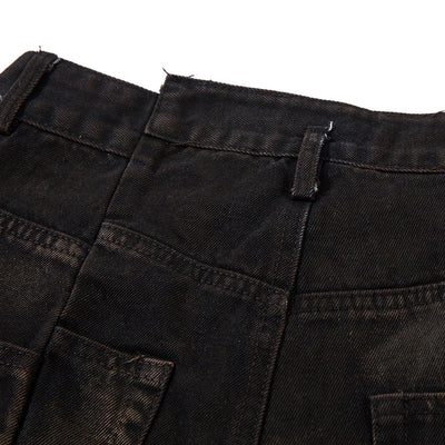 Shorts Denim Vintage Desgastado para Hombre con Efecto Spray - Image 3