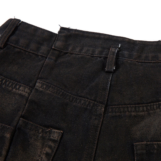 Shorts Denim Vintage Desgastado para Hombre con Efecto Spray - Image 3